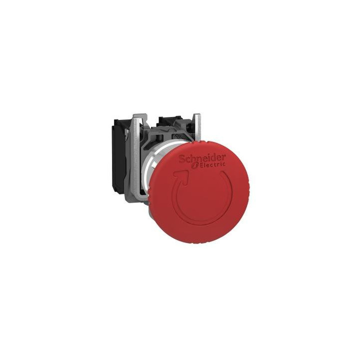 Schneider - Harmony arrêt d'urgence rouge Ø22 tête Ø 40 tourner pourdéverrouiller 1O+1F - XB4BS8445