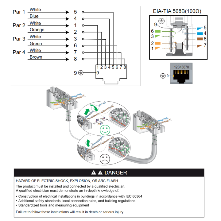 Schneider - Prise RJ45 Grade 3 Odace - Anthracite - Catégorie 6 STP - Multimédia - IDC - Réf : S540476