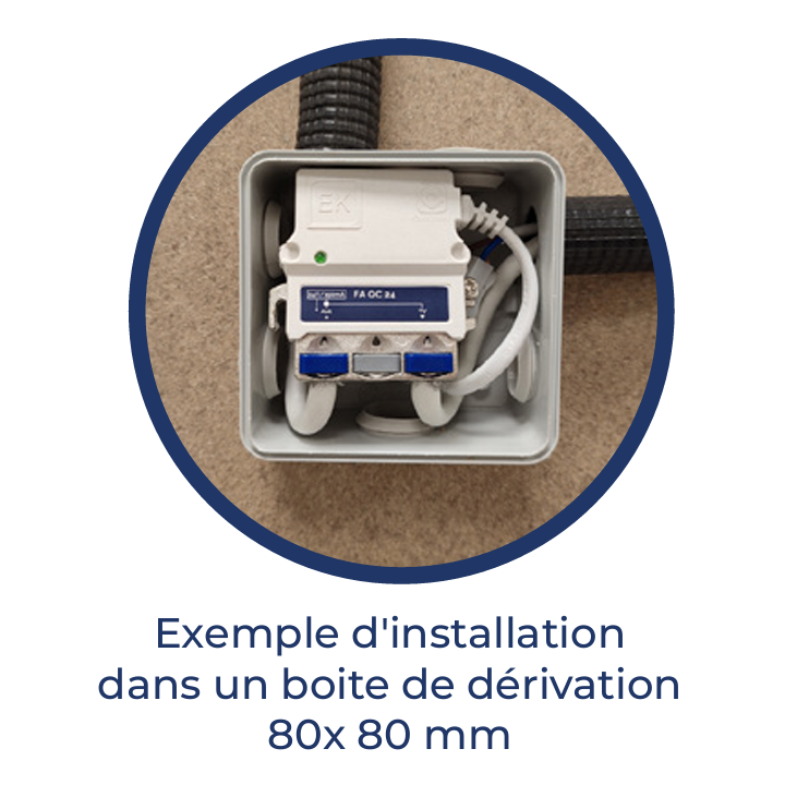 CAE - Kit antenne UHF LTE 5G avec alimentation FA QC 242 - Réf : KITEKBLUEACTIVE
