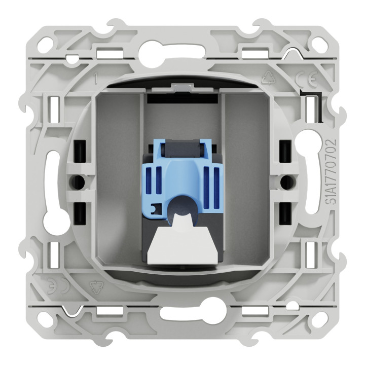 Schneider - Prise RJ45 Grade 1 Odace - Anthracite - Catégorie 6 UTP - Multimédia - IDC - Réf : S540475