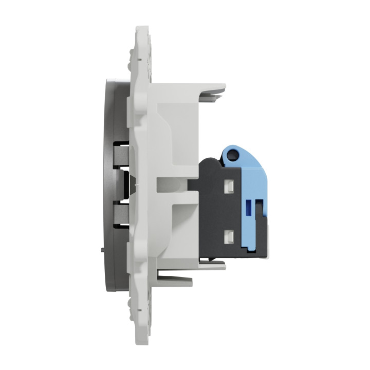 Schneider - Prise RJ45 Grade 1 Odace - Alu - Catégorie 6 UTP - Multimédia - IDC - Réf : S530475