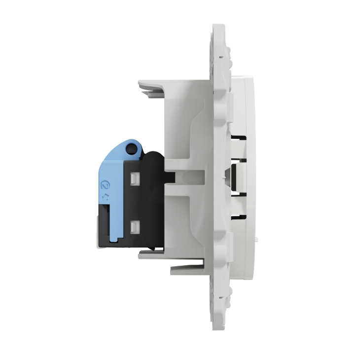 Schneider - Odace - Prise RJ45 Grade 1 - Blanc - Catégorie 6 UTP - Multimédia - IDC - Réf : S520475