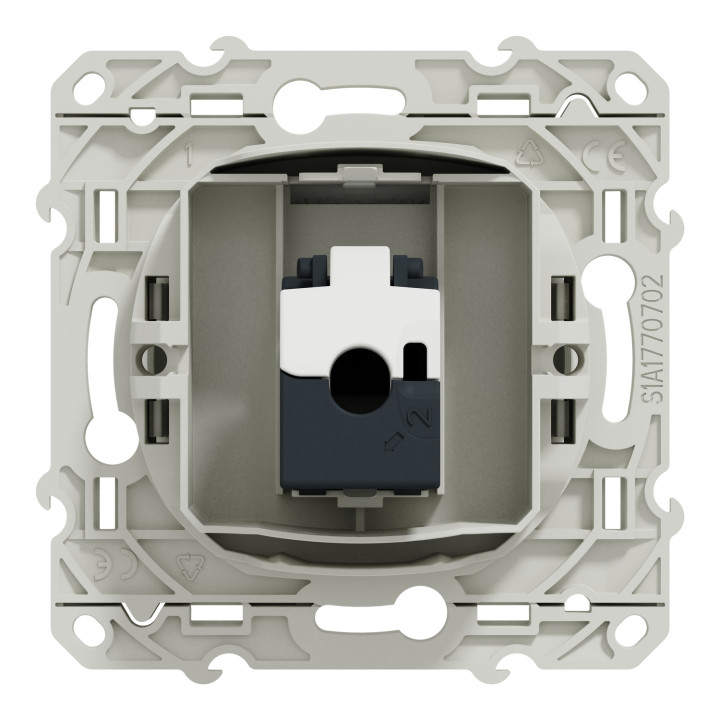 Schneider - Prise RJ45 Grade 1 Odace - Alu - Catégorie 5 UTP - Téléphone - IDC - Réf : S530471
