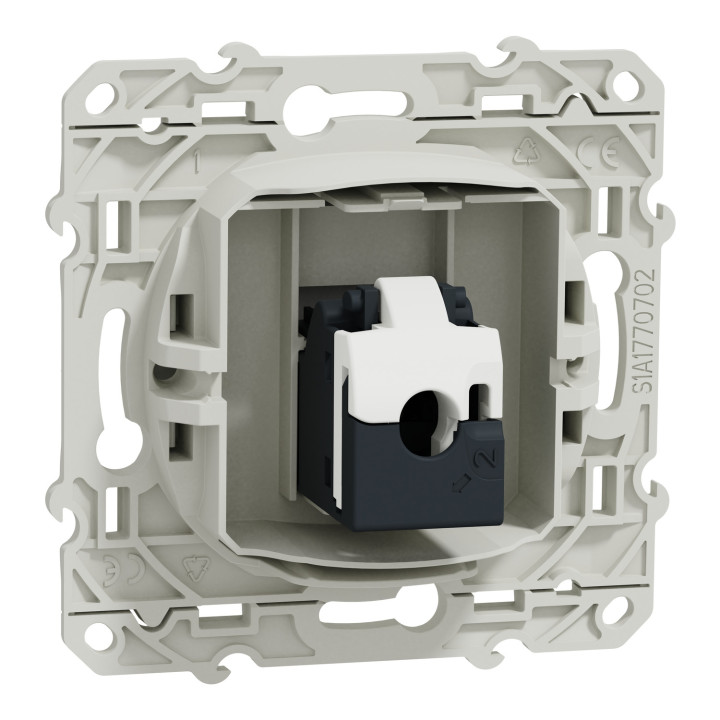 Schneider - Prise RJ45 Grade 1 Odace - Alu - Catégorie 5 UTP - Téléphone - IDC - Réf : S530471