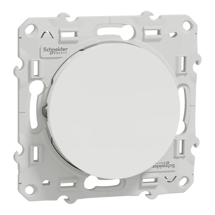 Schneider Odace - Bouton poussoir avec voyant témoin bleu - 10A - 250V - Réf : S520206 + S520291