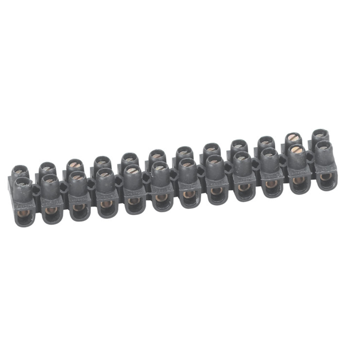 Legrand - Barrette de connexion Nylbloc - Bornier 12 pôles 6 mm2 à vis - 034213