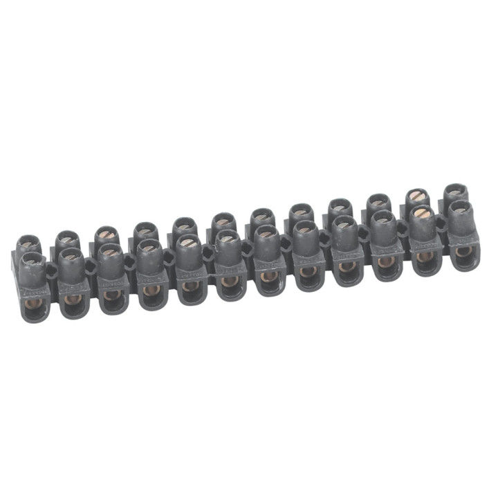 Legrand - Barrette de connexion Nylbloc - Bornier 12 pôles 10 mm2 à vis - 034215