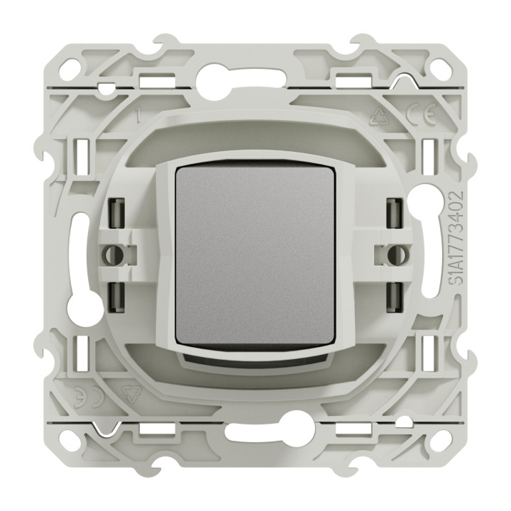 Schneider - Odace - Prise TV simple - Antenne - À vis - Blanc - Réf : S520445