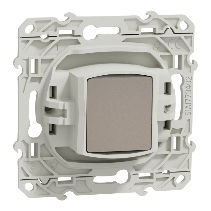 Schneider - Odace - Prise TV simple - Antenne - À vis - Blanc - Réf : S520445