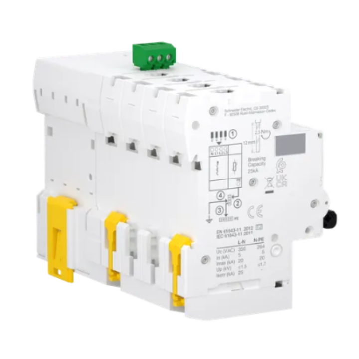Schneider - Acti9, iQuick PRD20r parafoudre 3P+N avec report signalisation - 20KA -  Réf : A9L16297