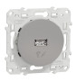 Schneider - Odace - Prise USB - 5V - ALUMINIUM - Réf : S530408