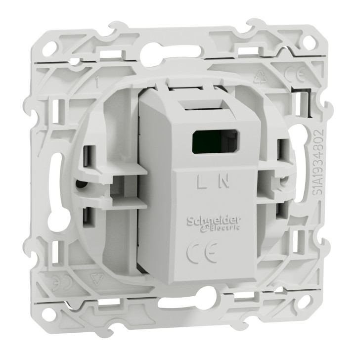 Schneider - Odace - Prise USB - 5V - ALUMINIUM - Réf : S530408