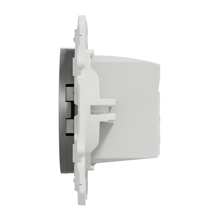Schneider - Odace - Prise USB - 5V - ALUMINIUM - Réf : S530408