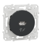 Schneider - Odace - Prise USB - 5V - ANTHRACITE - Réf : S540408
