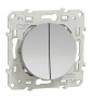Schneider - Odace - Va-et-vient + poussoir - ALUMINIUM - 10A - 250V - Réf : S530285