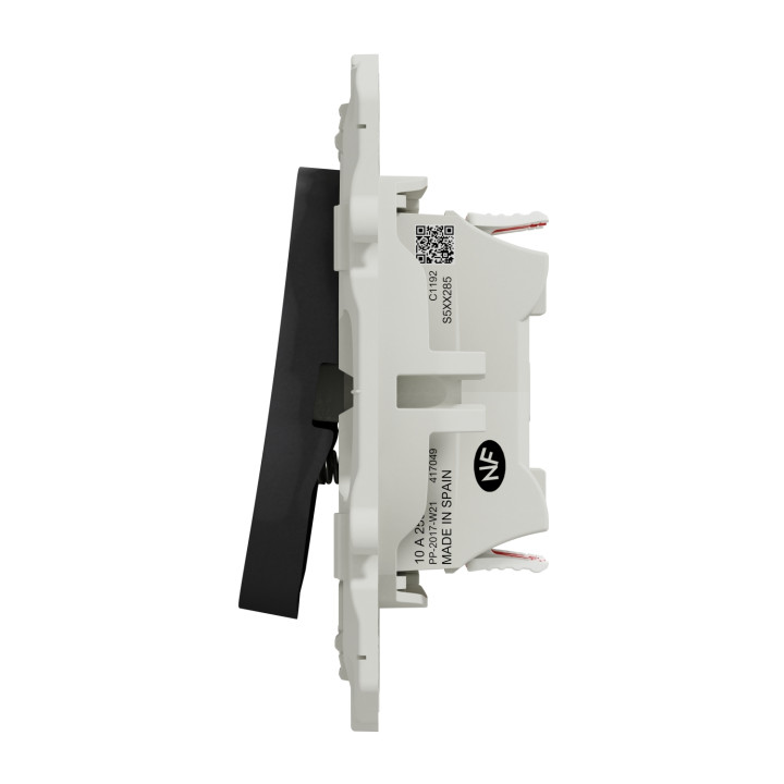 Schneider - Odace - Va-et-vient + poussoir - ANTHRACITE - 10A - 250V - Réf : S540285