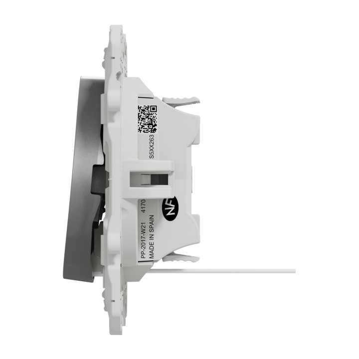 Schneider - Odace - Va-et-Vient lumineux/témoin LED orange - aluminium - 10A - 250V - Réf : S530263