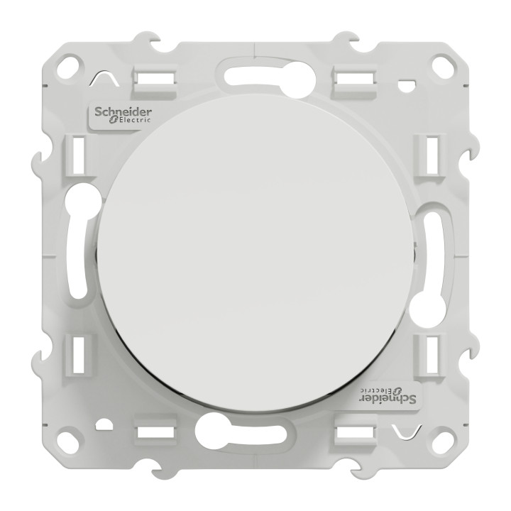 Schneider - Odace - Va-et-Vient lumineux/témoin LED orange - blanc - 10A - 250V - Réf : S520263