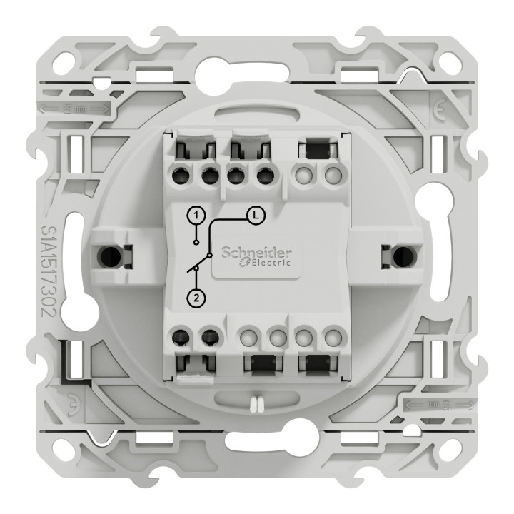 Schneider - Odace - Va-et-Vient lumineux/témoin LED orange - anthracite - 10A - 250V - Réf : S540263