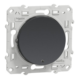 Schneider - Odace - Va-et-Vient lumineux/témoin LED orange - anthracite - 10A - 250V - Réf : S540263