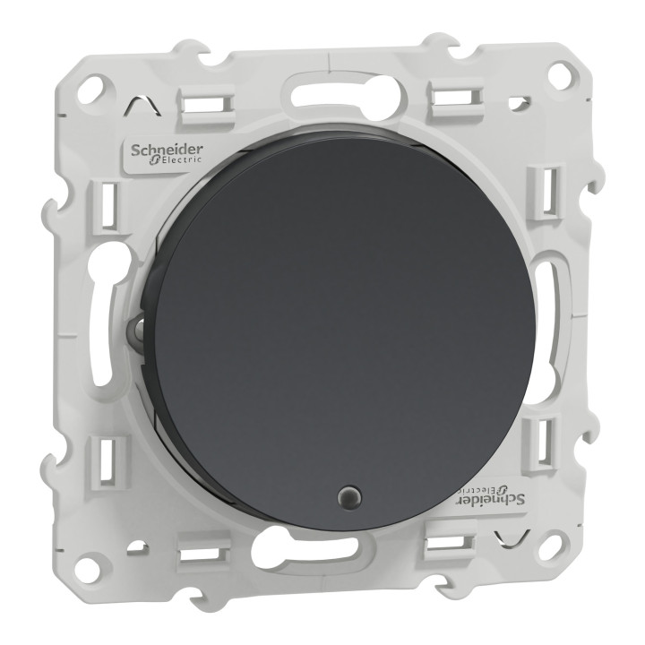Schneider - Odace - Va-et-Vient lumineux/témoin LED orange - anthracite - 10A - 250V - Réf : S540263