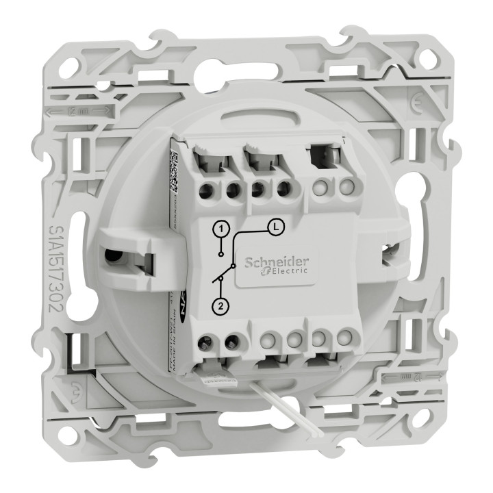 Schneider - Odace - Va-et-Vient lumineux/témoin LED orange - anthracite - 10A - 250V - Réf : S540263