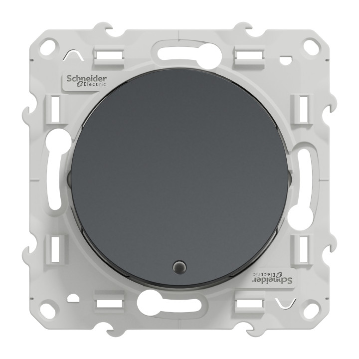 Schneider - Odace - Va-et-Vient lumineux/témoin LED orange - anthracite - 10A - 250V - Réf : S540263