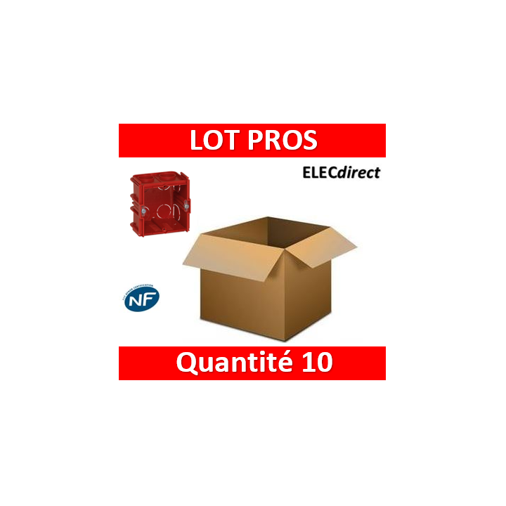 Legrand - Boîte monoposte Batibox - maçonnerie - carrée associable - prof. 60 - 080161x10