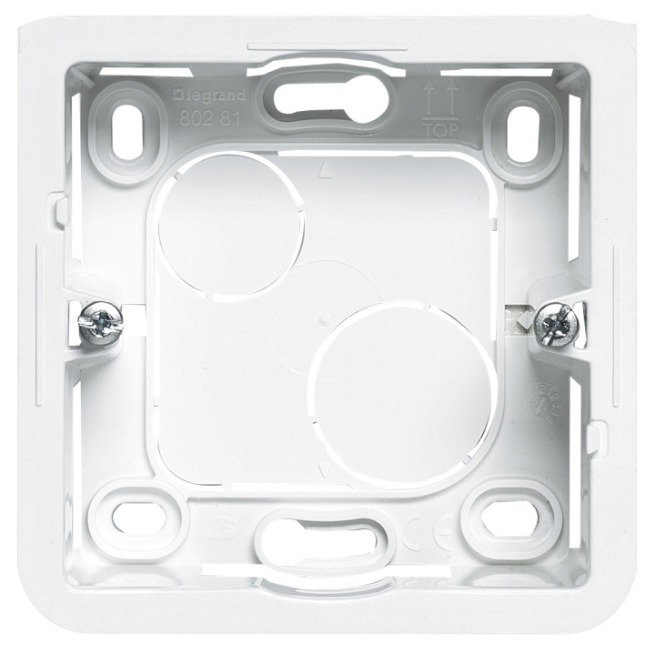 Legrand Mosaic - Cadre saillie 1 poste - prof 40 - 2 modules - 080281