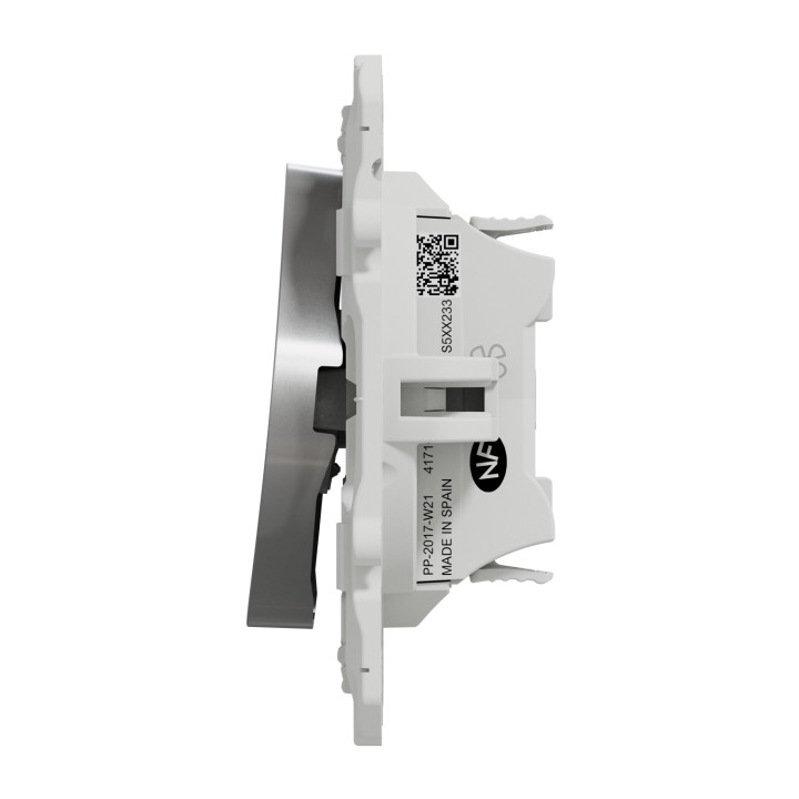 Schneider - Odace - Interrupteur VMC 2 positions - aluminium - Réf : S530233