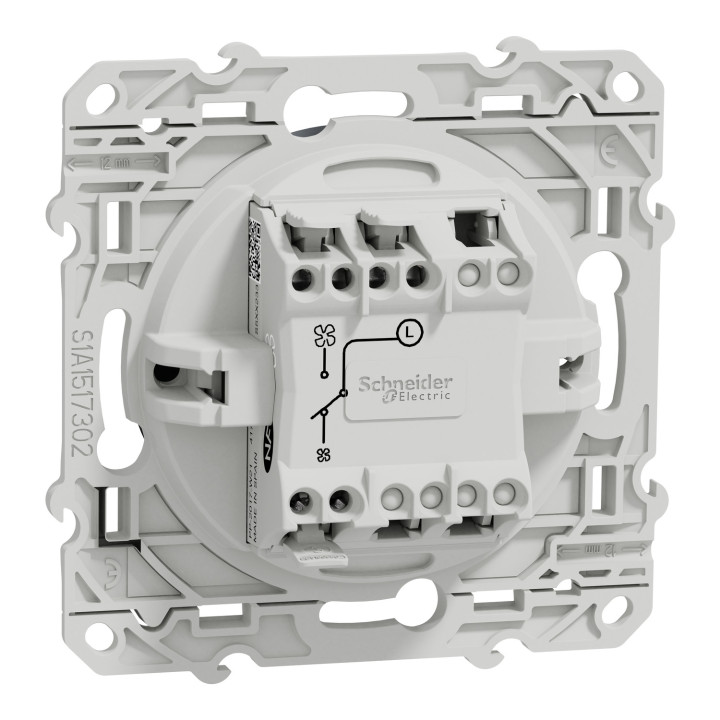Schneider - Odace - Interrupteur VMC 2 positions - anthracite - Réf : S540233