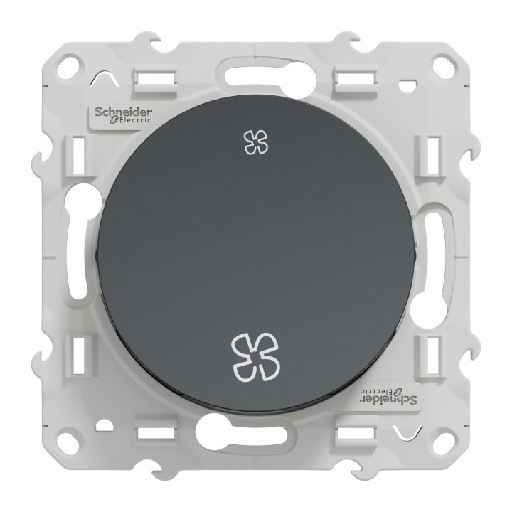 Schneider - Odace - Interrupteur VMC 2 positions - anthracite - Réf : S540233
