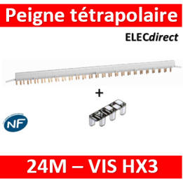 Peigne d'alimentation tétrapolaire pour produit à vis HX³ horizontal optimisé - longueur 24 modules 405210