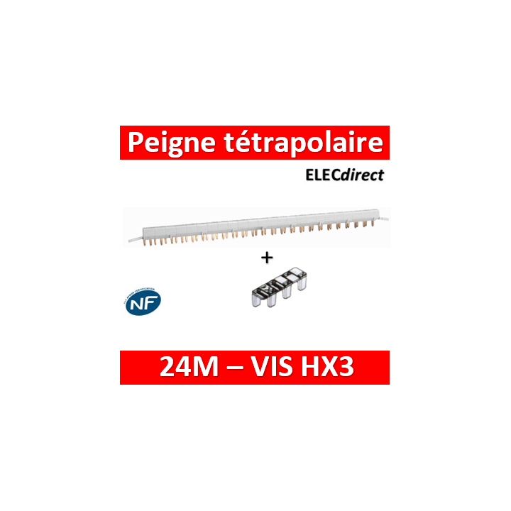 Peigne d'alimentation tétrapolaire pour produit à vis HX³ horizontal optimisé - longueur 24 modules 405210