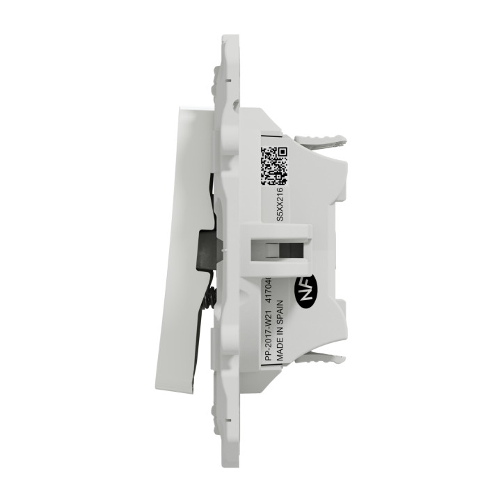 Schneider - Odace - Double Poussoir - blanc - 10A - 250V - Réf : S520216
