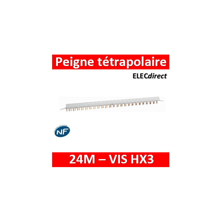 Peigne d'alimentation tétrapolaire pour produit à vis HX³ horizontal optimisé - longueur 24 modules 405210