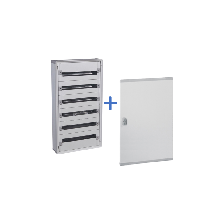 Legrand - Coffret de distribution 144 modules - 6 rangées de 24M + porte - XL3 160 - 401806+020276