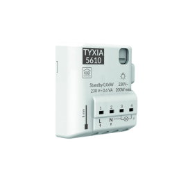 Delta Dore - Récepteur pour éclairage ou interrupteur connecté - Équipement sans fil - 1 voie - Marche/arrêt - Réf : TYXIA 5610