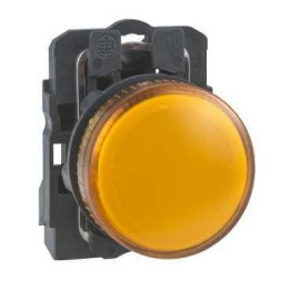 Schneider - Harmony voyant rond Ø22 - IP66 - orange - LED intégrée - 240 V  - Réf : XB5AVM5