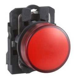 Schneider - Harmony voyant rond Ø22 - IP66 - rouge - LED intégrée - 240V - Réf : XB5AVM4