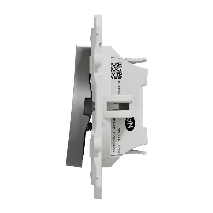 Schneider - Odace - Double Poussoir - aluminium - 10A - 250V - Réf : S530216
