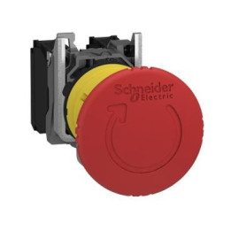 Schneider - Harmony arrêt d'urgence rouge Ø22 tête Ø 40 tourner pourdéverrouiller 1O+1F - Réf : XB5AS8445