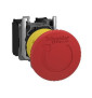 Schneider - Harmony arrêt d'urgence rouge Ø22 tête Ø 40 tourner pourdéverrouiller 1O+1F - Réf : XB5AS8445