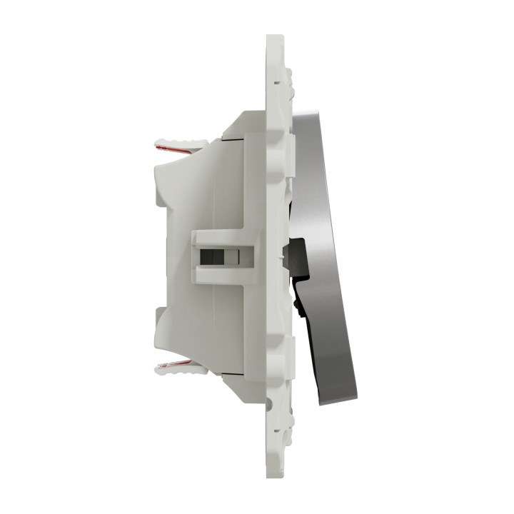 Schneider - Odace - Interrupteur double va et vient - Aluminium - 10A - 250V - Bornes auto - Réf : S530214