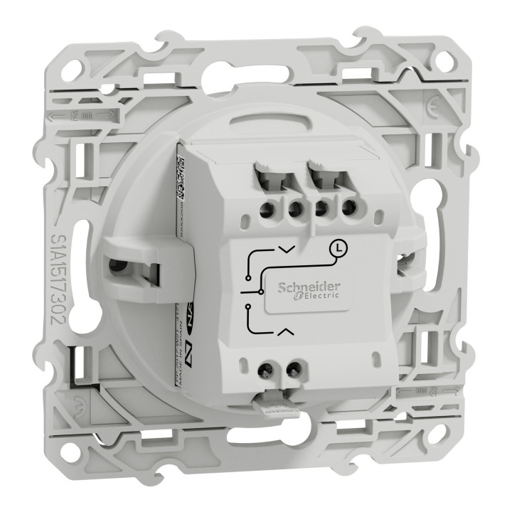 Schneider - Odace - Inter volets-roulant montée/descente/stop - Aluminium - Réf : S530208