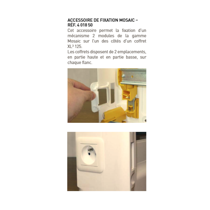 Legrand - Accessoire de fixation appareillage Mosaic - pour coffret xl³ 125 - Réf : 401850