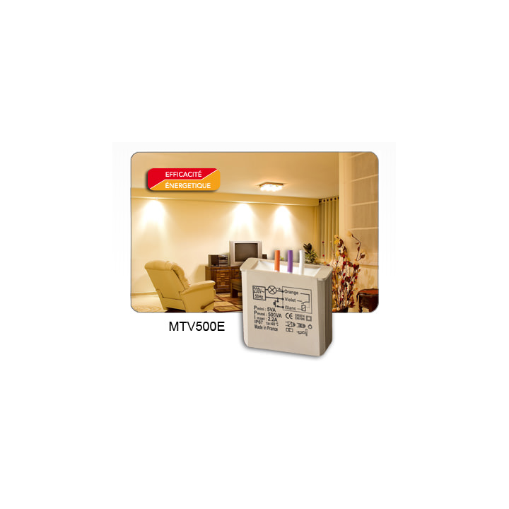 Yokis - Télévariateur numérique Encastré - 500W - Réf : MTV500E
