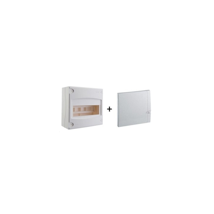 Legrand - Coffret cache-bornes 8/9 Modules + porte opaque - 001308+001328
