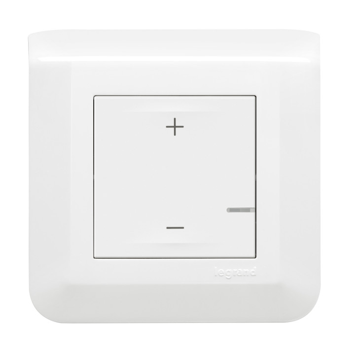 Legrand - Mosaic - Interrupteur variateur universel 2 fils sans neutre - Complet - Blanc - Réf : 078407A+277802L+080251
