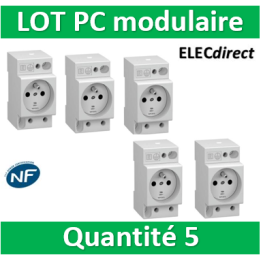 Schneider - Resi9 XP - Prise de courant 2P+T 16A - 250V - R9PCS616x5